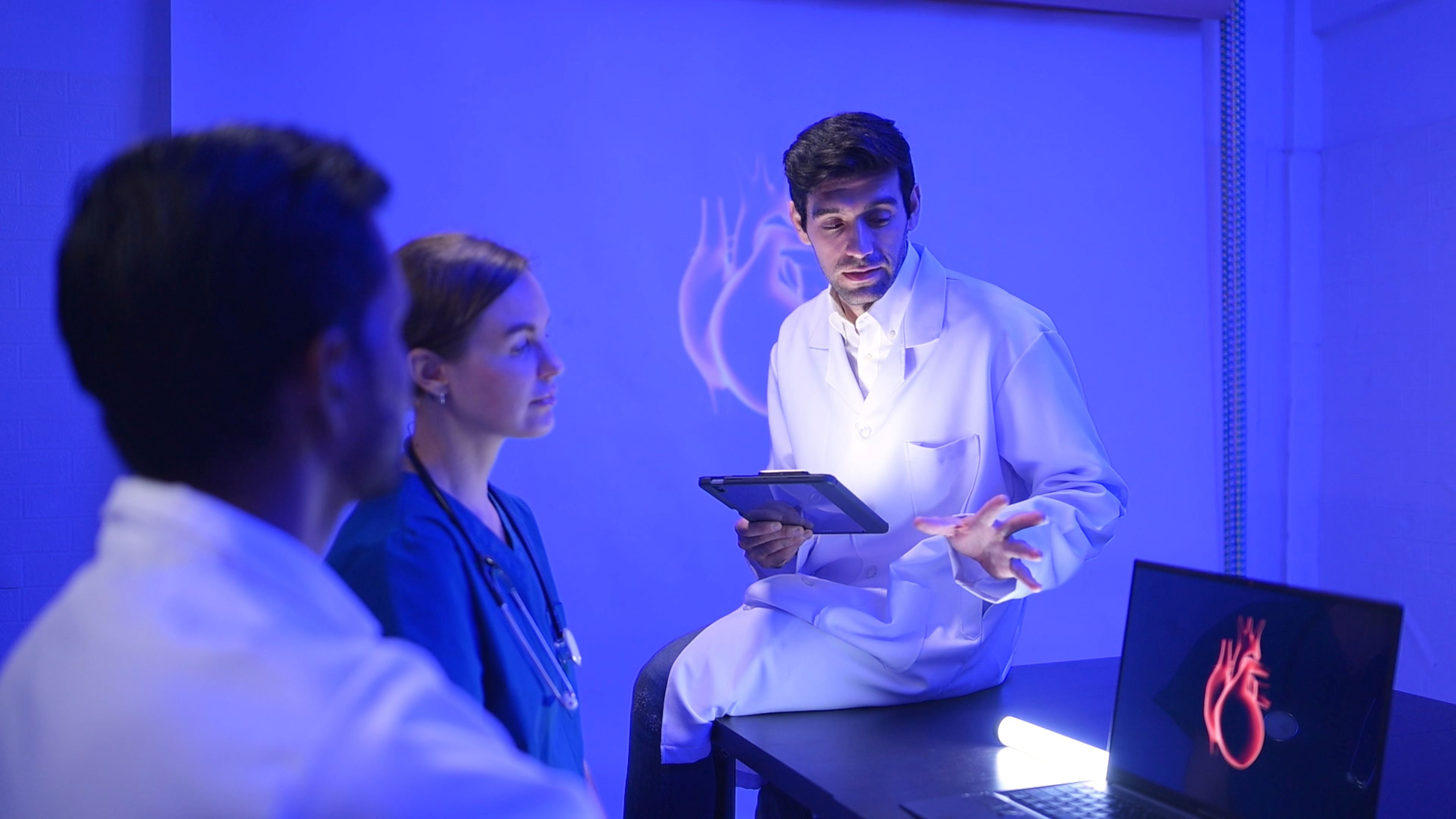 Doctors reviewing inflammed skin