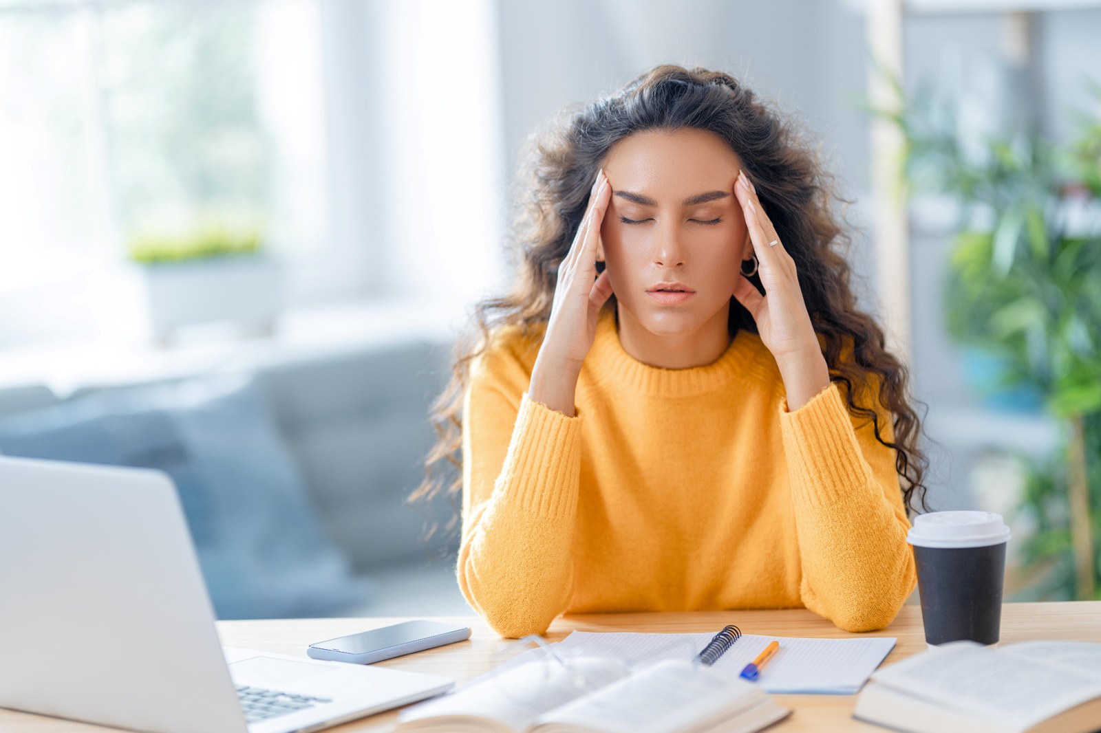 lady under stress fearing eczema