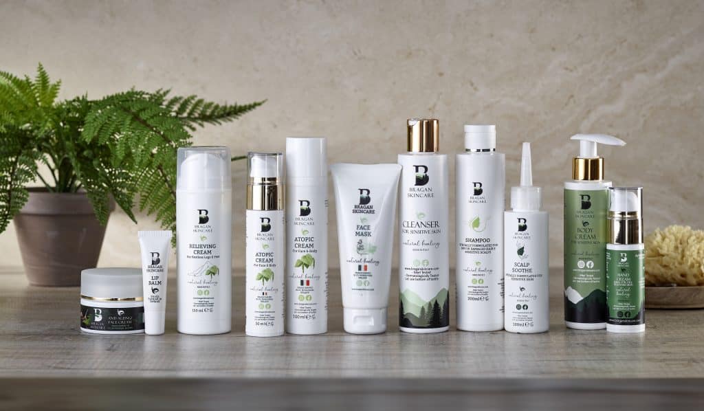 The full Bragan Skincare Range