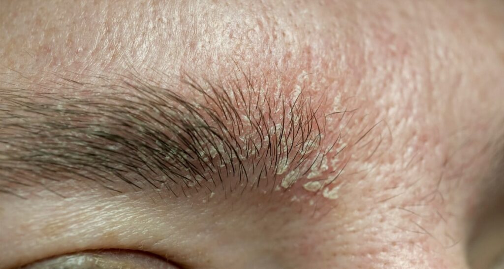 seborrheic dermatitis on the eyebrow