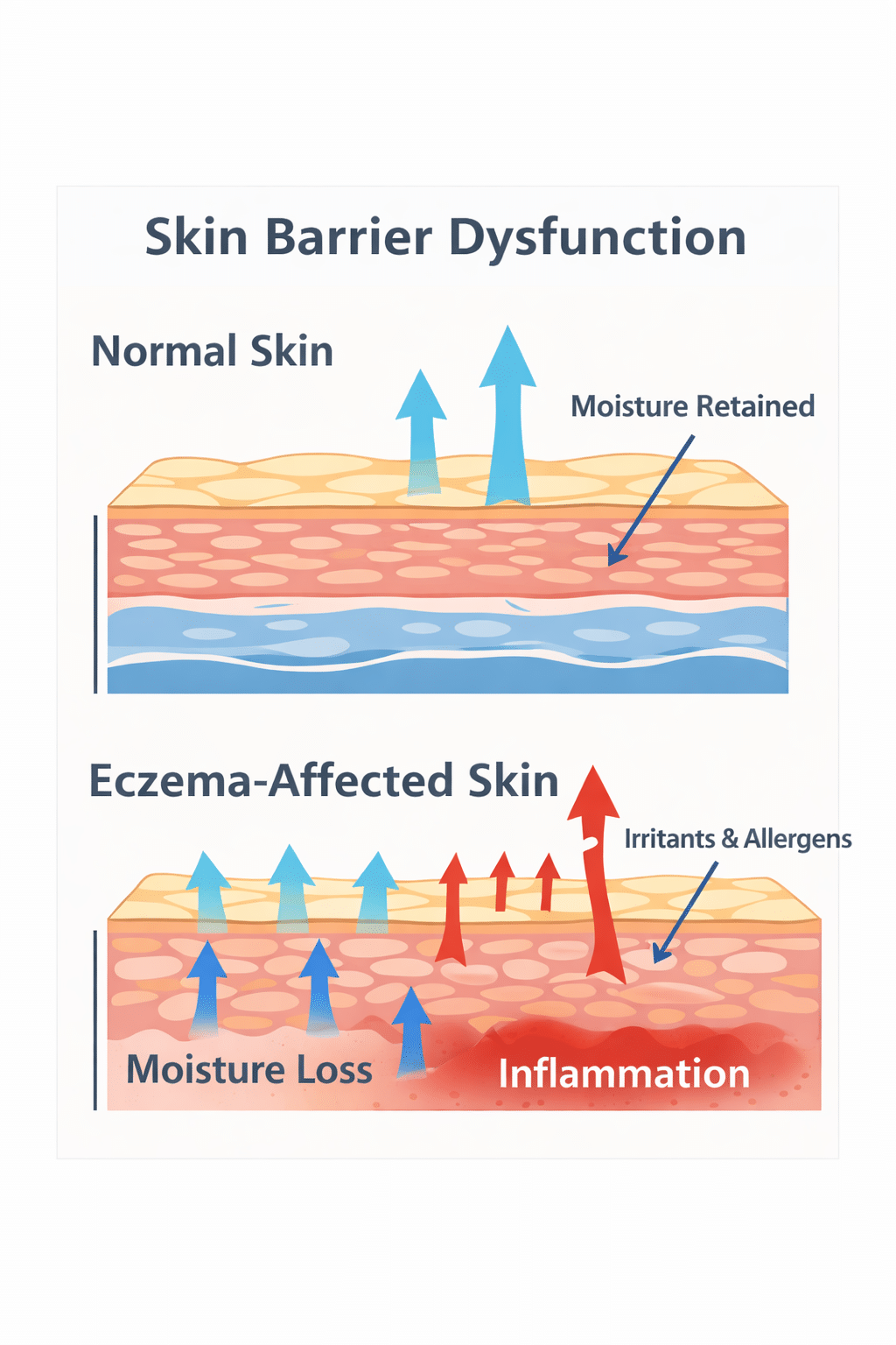 diagram of skin barier problems