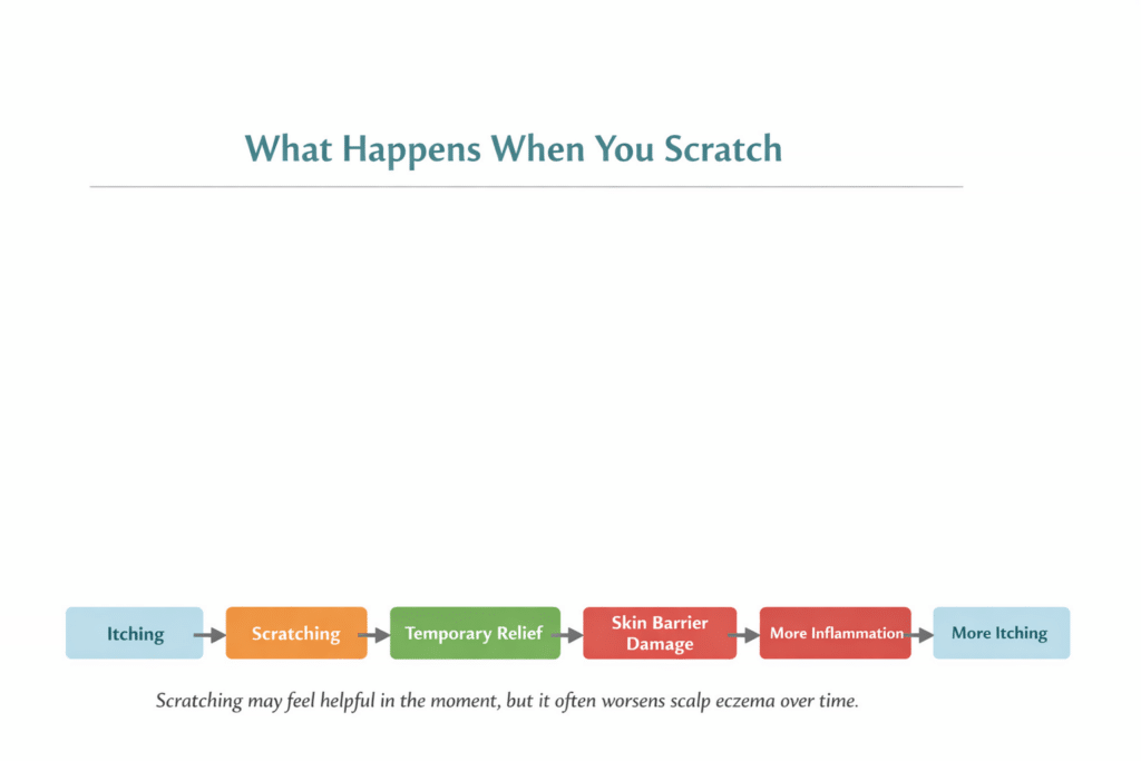 graphic explaining what happens when you scratch