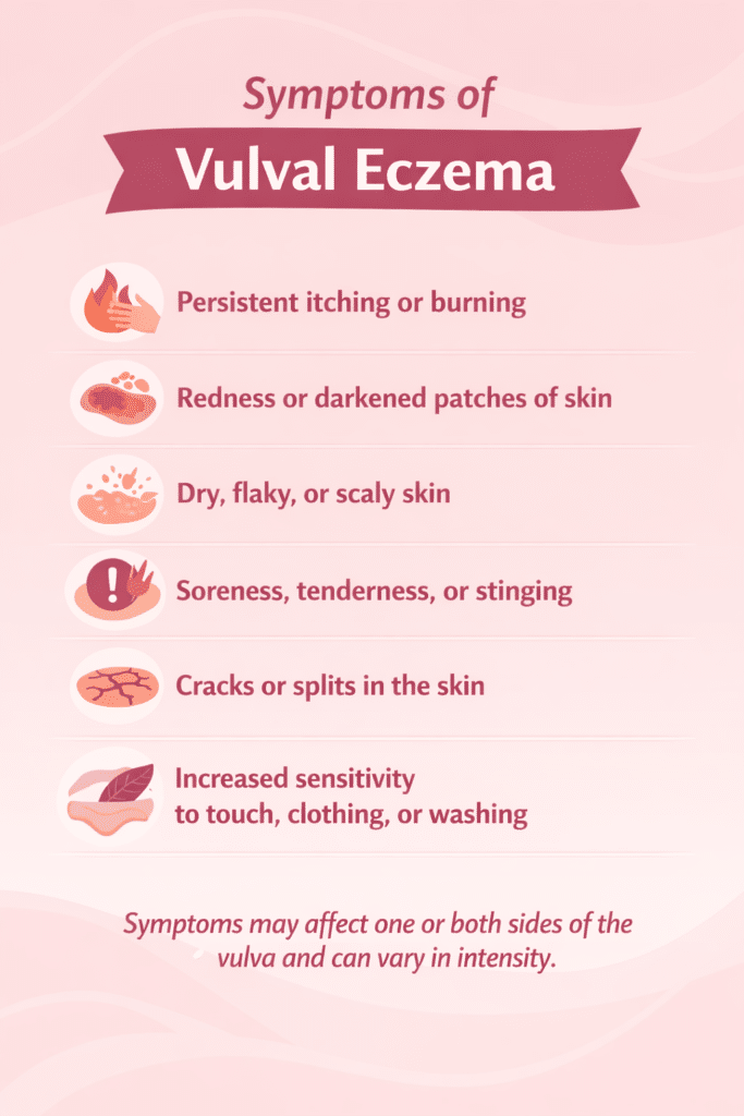 symptoms of vulval eczema