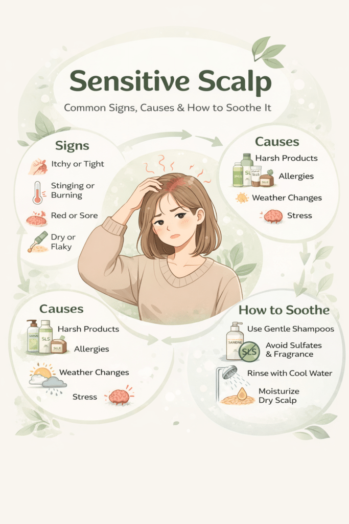 sensitive scalp infographic