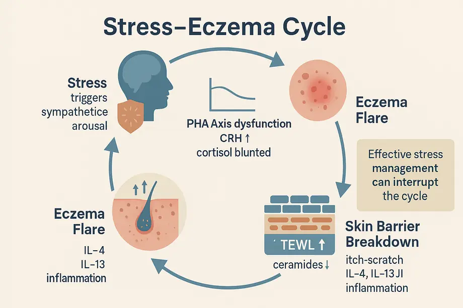 stress eczema cycle graphic